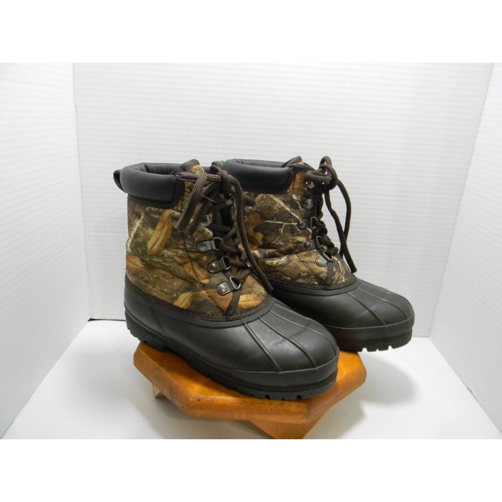 Magellan Outdoors Youth 2 Camo Hunting Winter Duck Boots Lace Up Waterproof